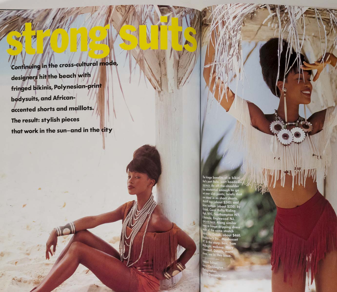 Claudia Schiffer NAOMI CAMPBELL Johnny Depp BRUCE WEBER VOGUE Jun 1992