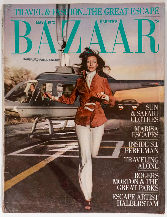 Marisa Berenson HALSTON Elsa Peretti HIRO Harper's Bazaar magazine May 1972 vtg (Copy)