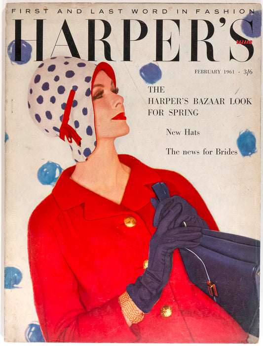 Eileen Dickson BARTON FASHION HARPERS BAZAAR magazine February 1961