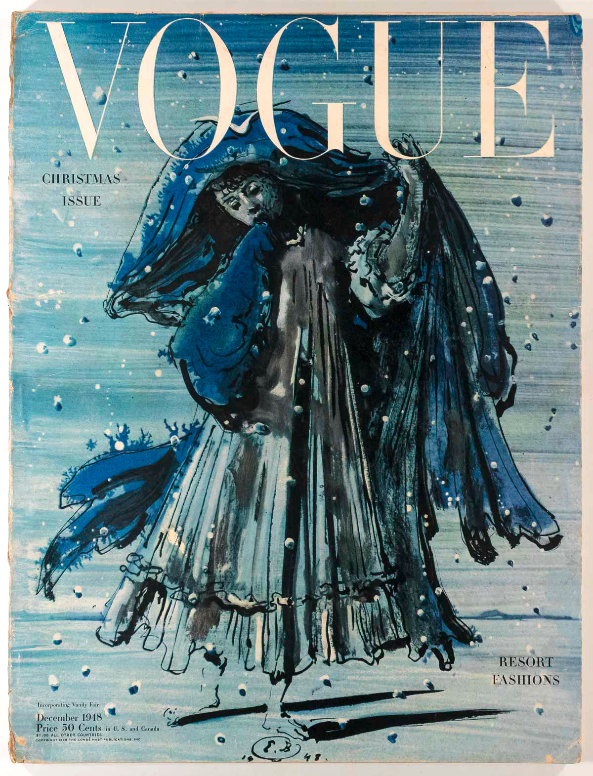 US VOGUE magazine December 1948 Eugene Berman MARY KESSELL Resort Fashions