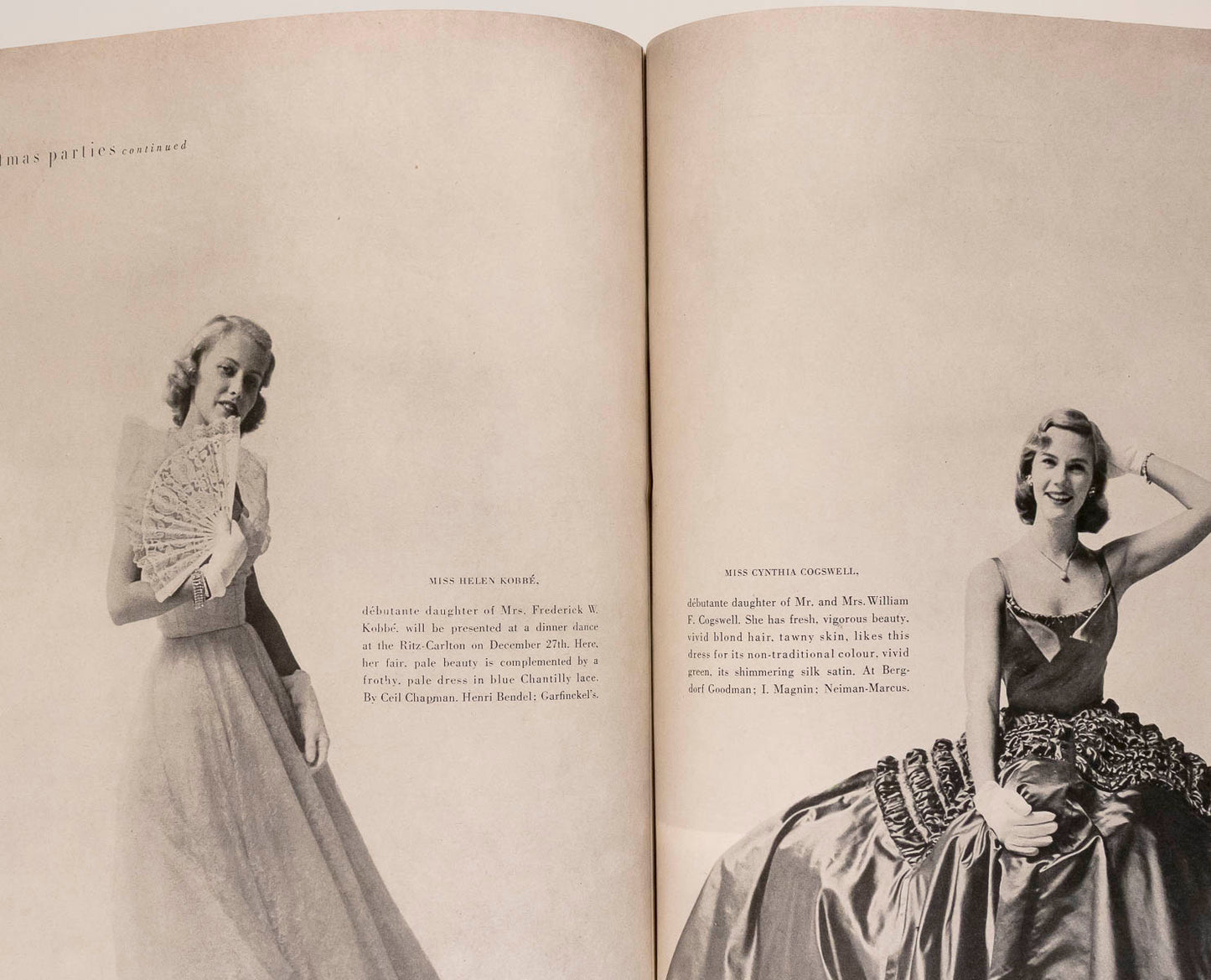 US VOGUE magazine December 1948 Eugene Berman MARY KESSELL Resort Fashions