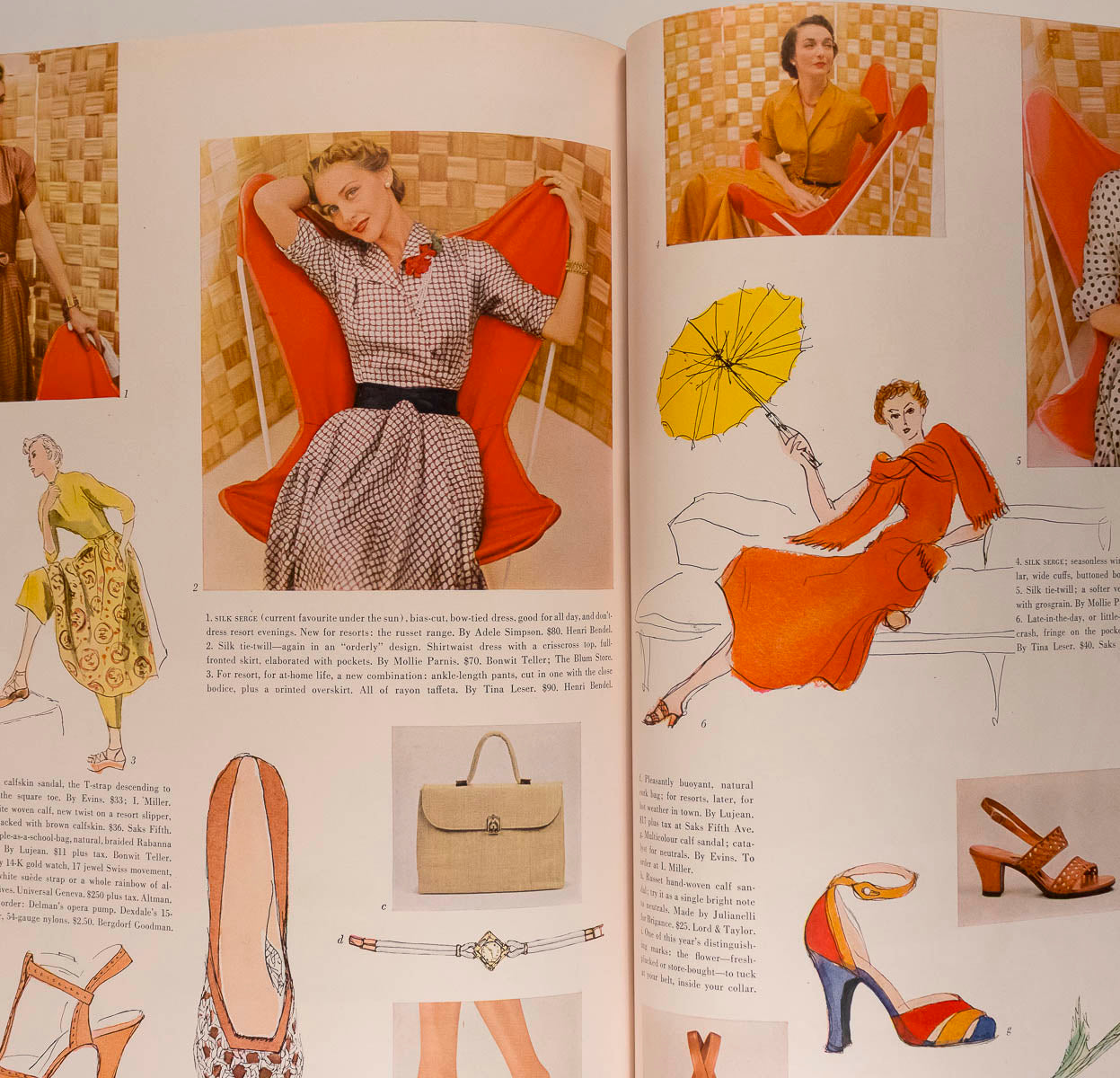 US VOGUE magazine December 1948 Eugene Berman MARY KESSELL Resort Fashions