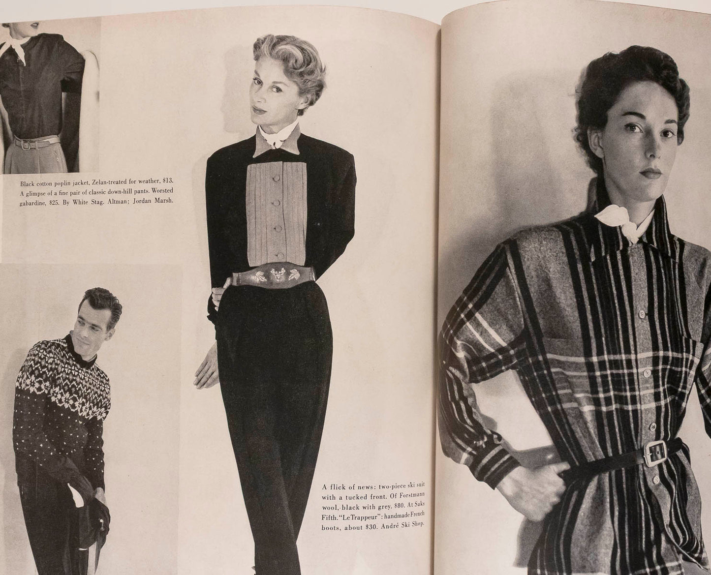 US VOGUE magazine December 1948 Eugene Berman MARY KESSELL Resort Fashions