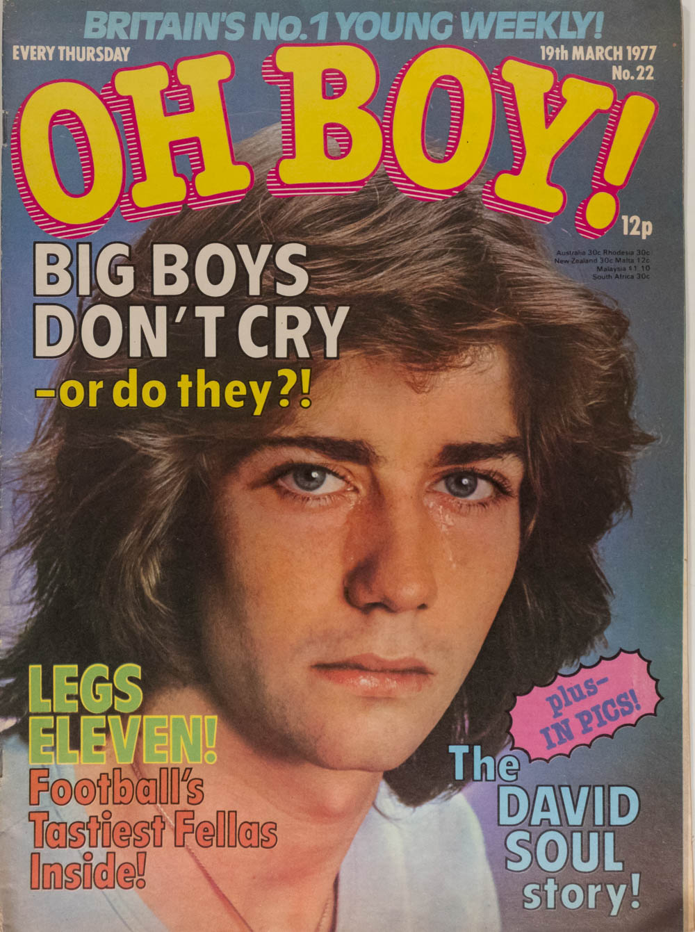 DAVID SOUL Stuart Wood BCR Kurt Russell OH BOY magazine 19 March 1977 22