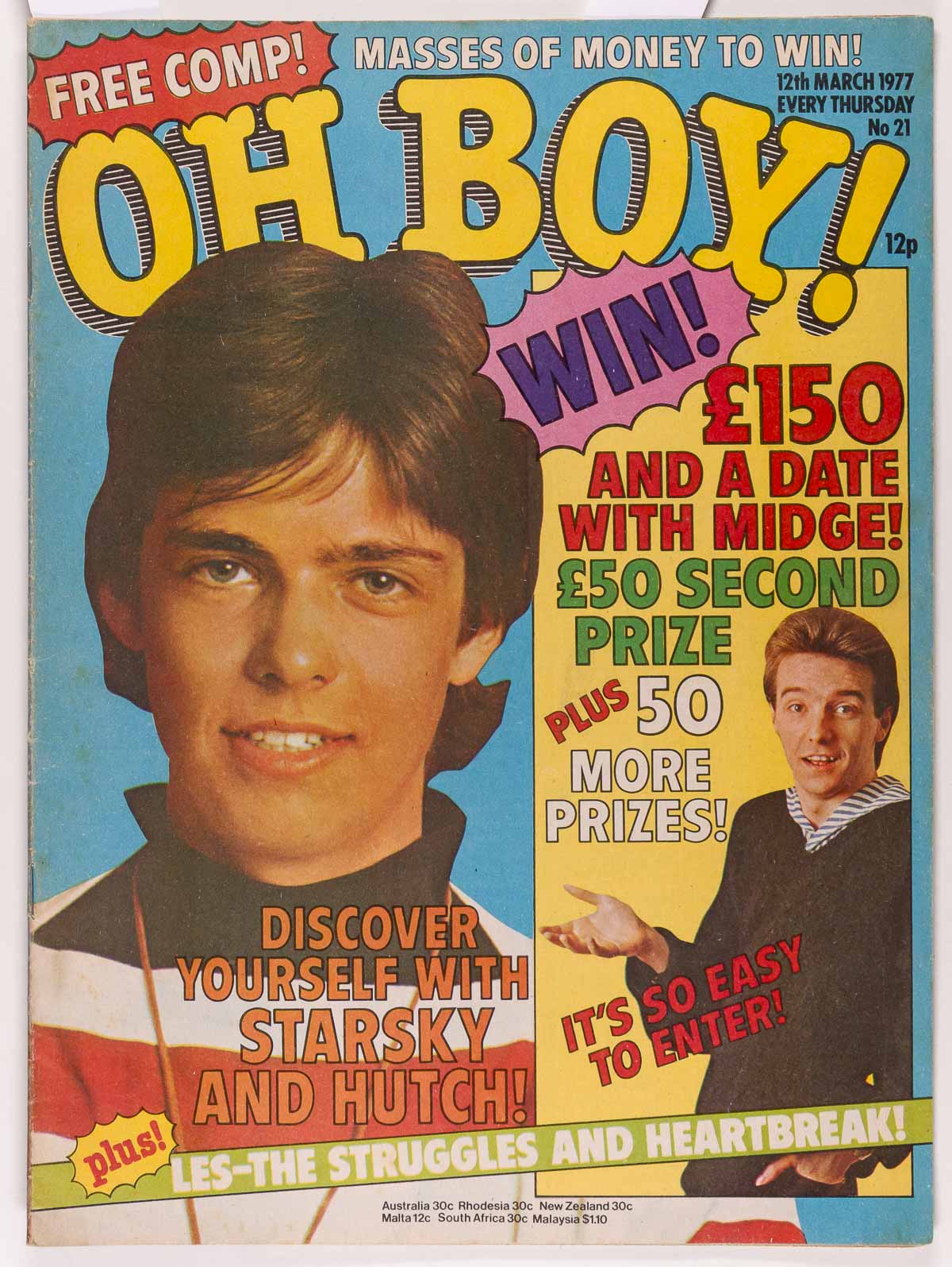 DAVID SOUL Keith Chegwin MIDGE URE The Fonz OH BOY magazine March 1977