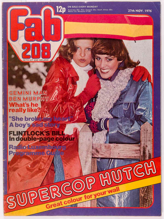 DAVID SOUL Ben Murphy JAMES HUNT Fab 208 magazine 27 November 1976 UK