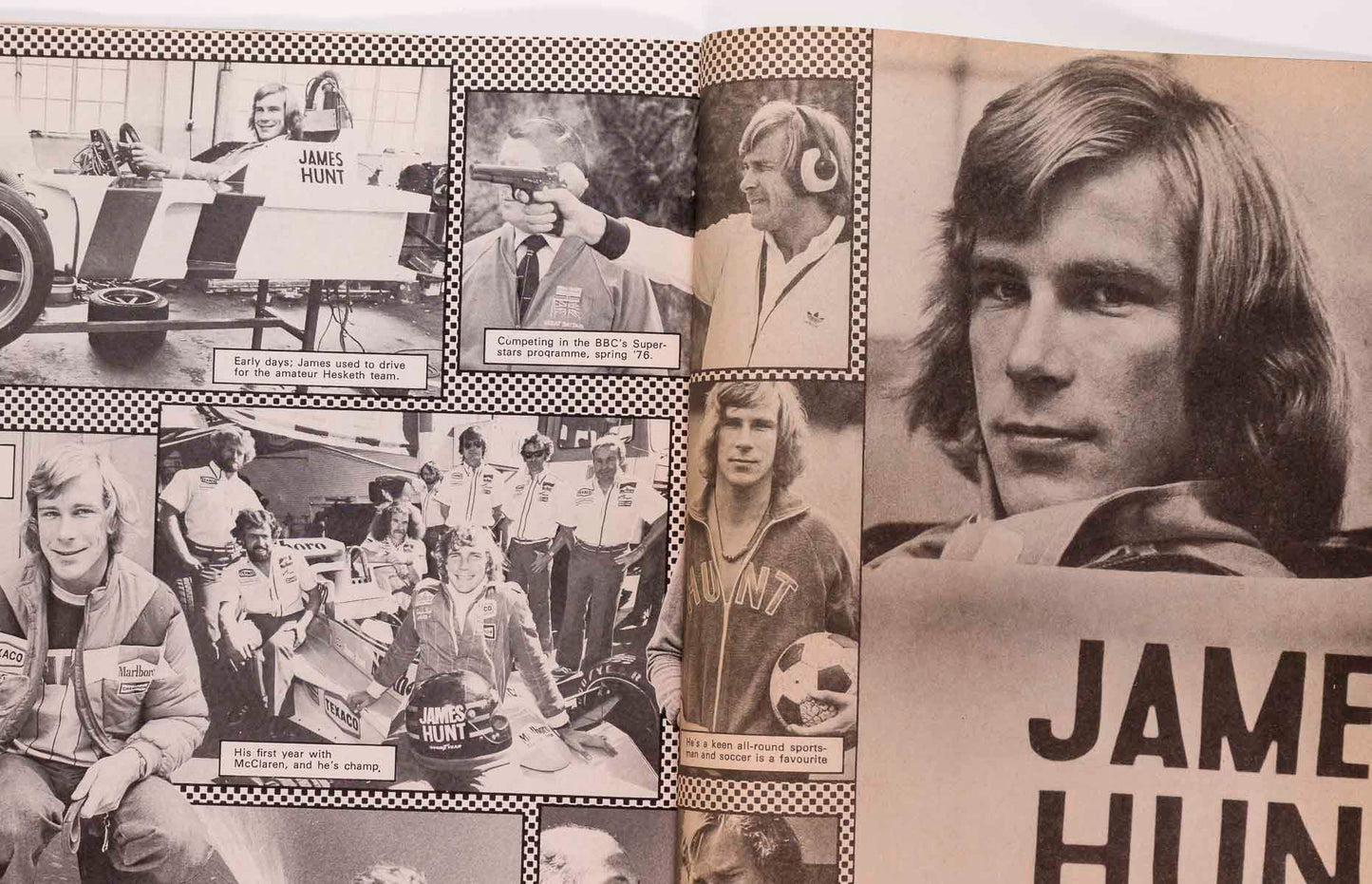DAVID SOUL Ben Murphy JAMES HUNT Fab 208 magazine 27 November 1976 UK