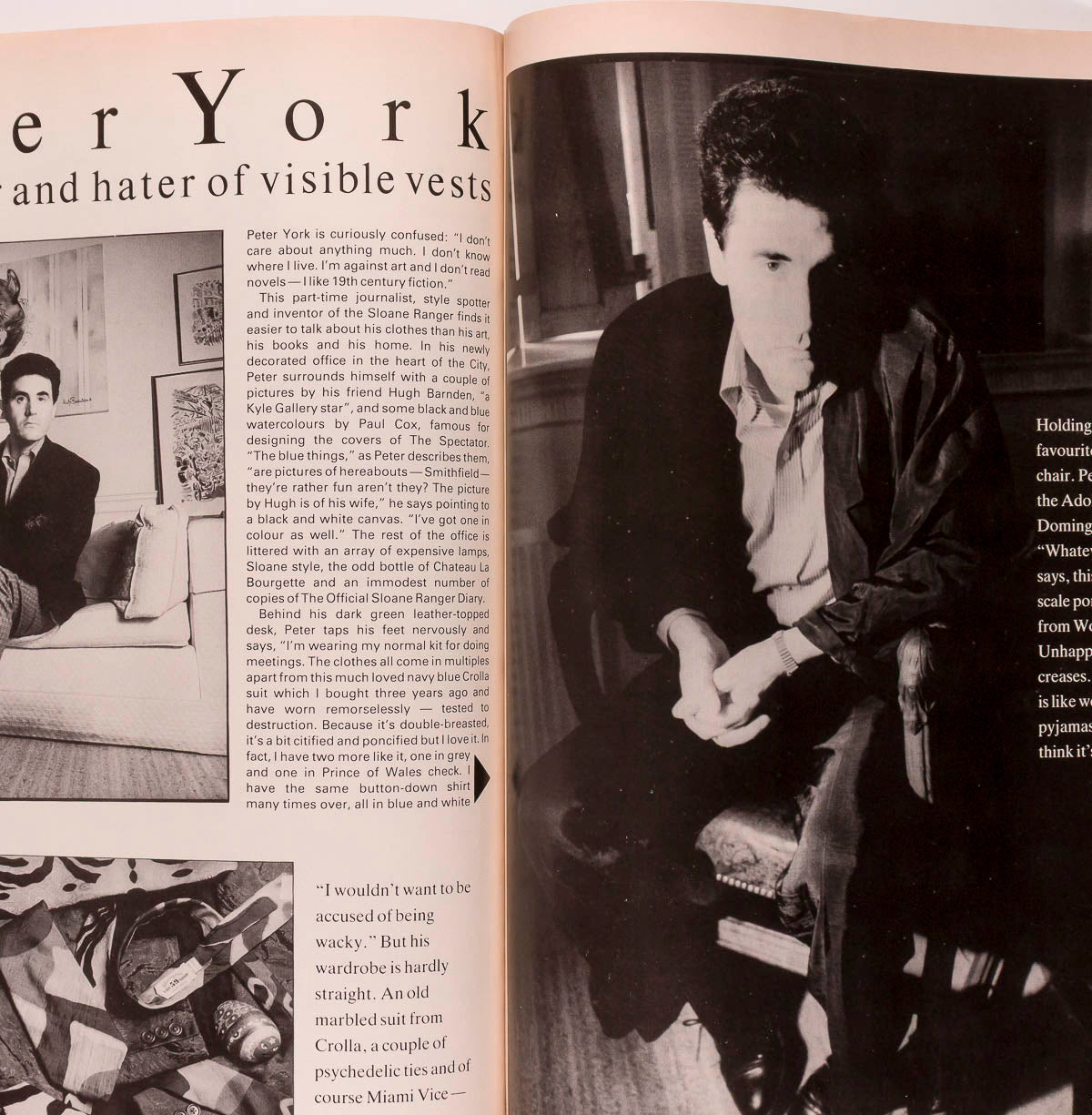 Warhol SADE Roxy Music JEFF BANKS Whistles  HONEY magazine August 1986