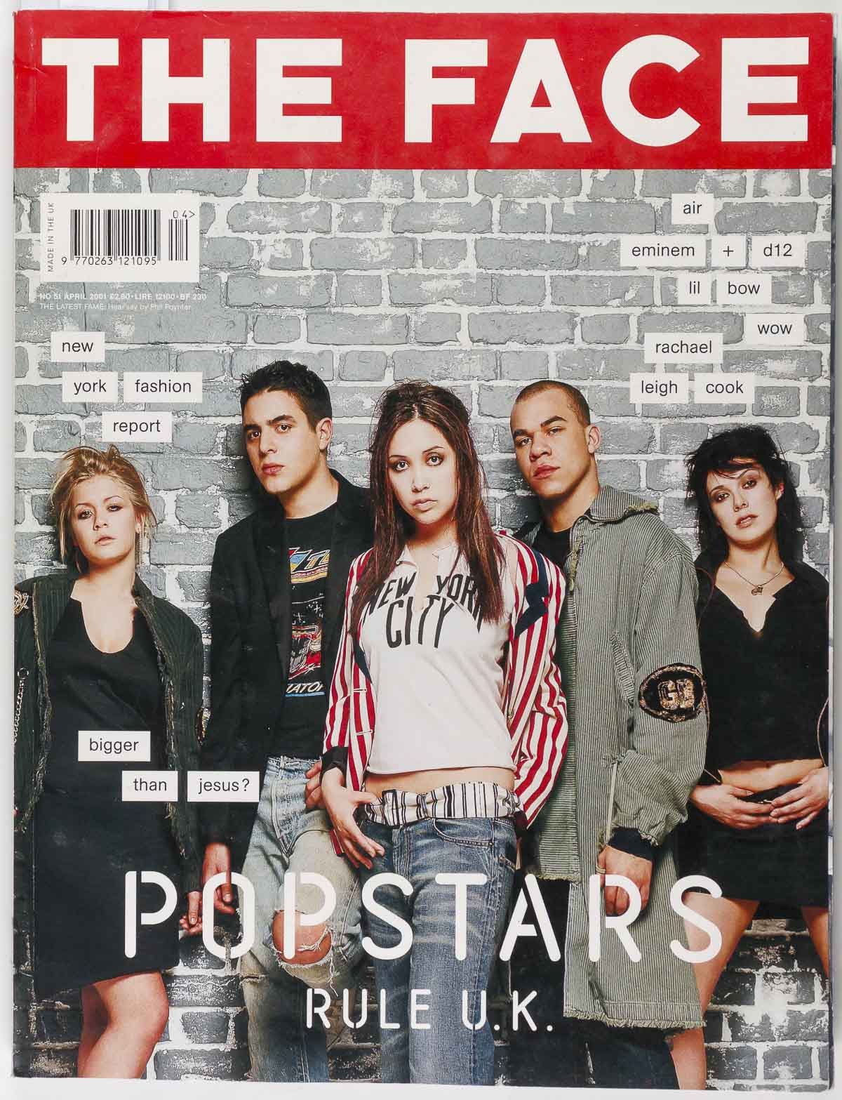 HEAR'SAY Eminem Air New York fashion PALESTINE The Face April 2001