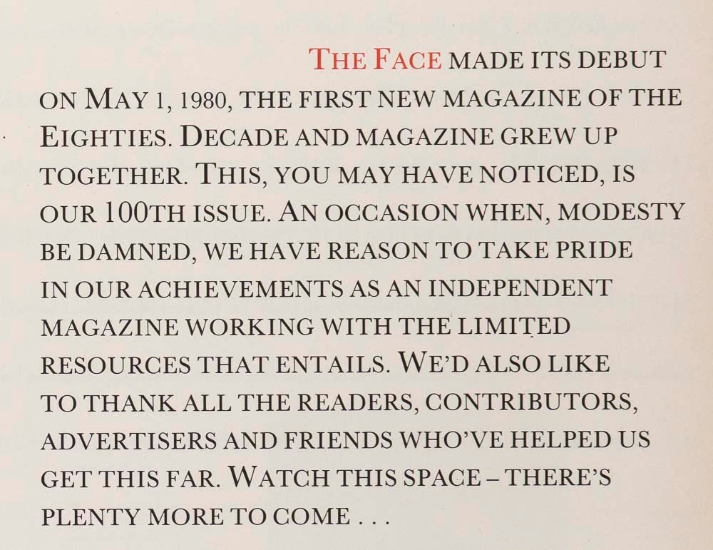 ISSUE 100 Nick Kent PRINCE Michael Jackson NIGHTCLUBS The Face SEPTEMBER 1988