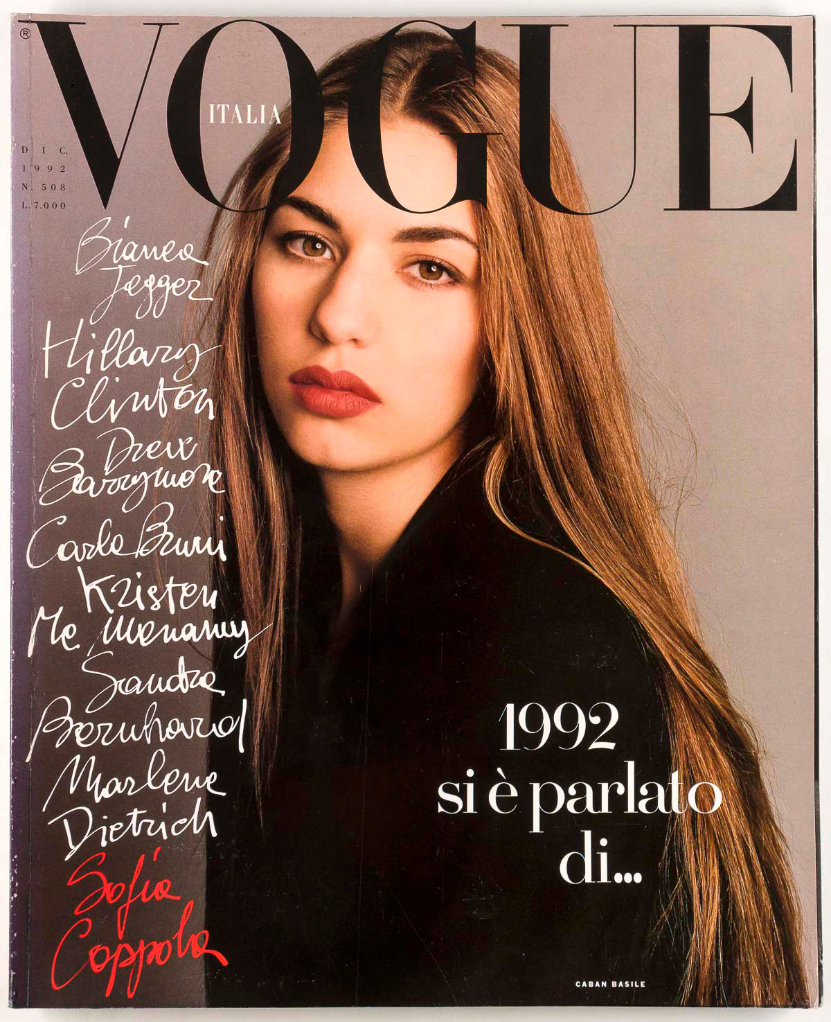 Sofia Coppola CHRISTY TURLINGTON Meghan Douglas Vogue Italia December 1992