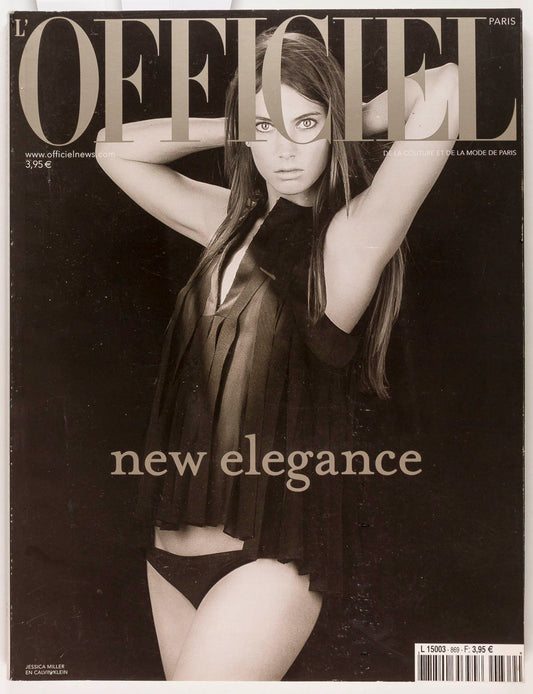JESSICA MILLER Calvin Klein VANINA SORRENTI L'Officiel magazine October 2002 vtg