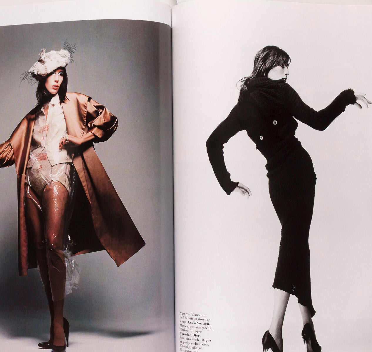 JESSICA MILLER Calvin Klein VANINA SORRENTI L'Officiel magazine October 2002 vtg