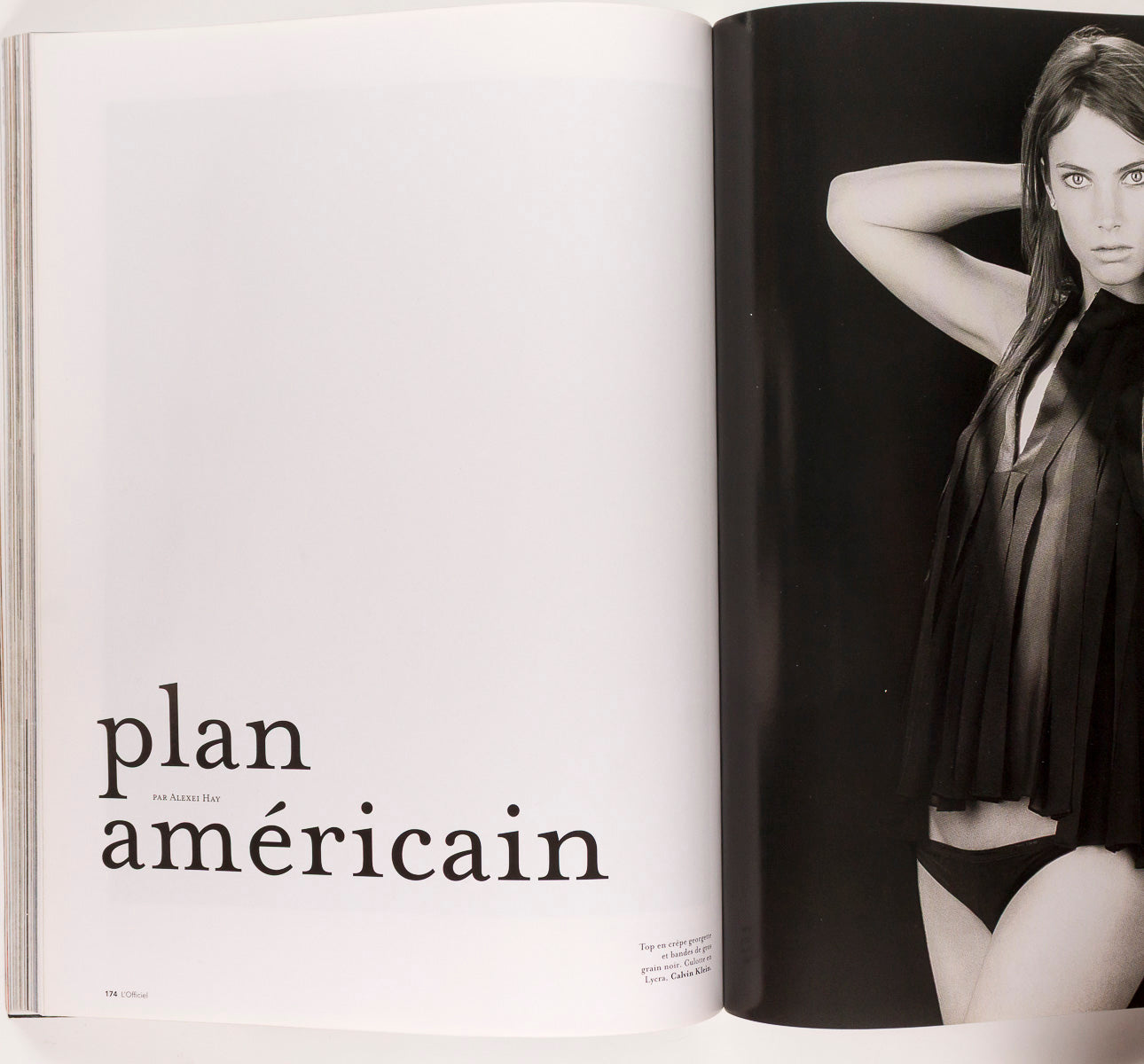 JESSICA MILLER Calvin Klein VANINA SORRENTI L'Officiel magazine October 2002 vtg