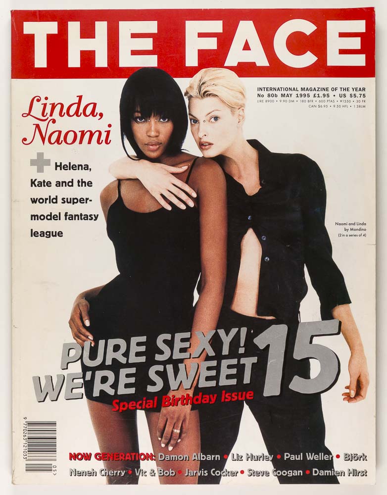 Linda Evangelista NAOMI CAMPBELL Steve Coogan JANE HORROCKS The Face May 1995