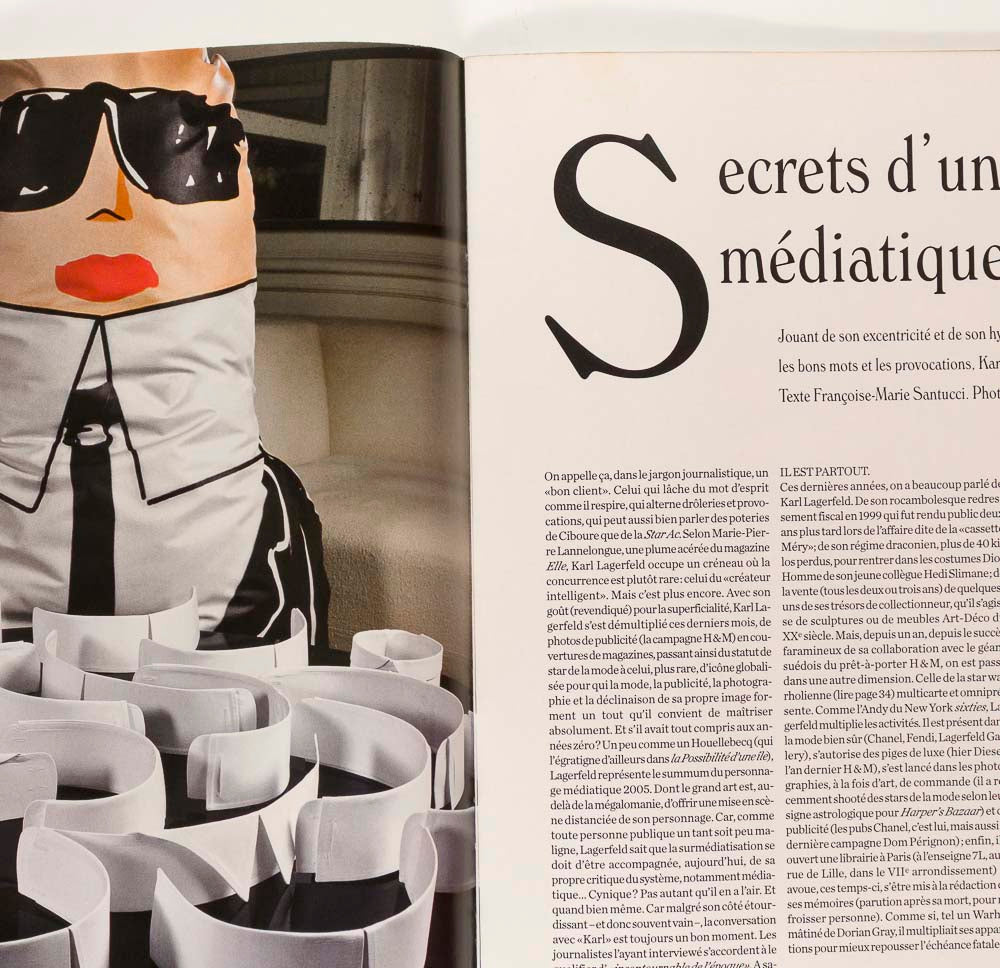KARL LAGERFELD Winter Fashion 2005 October 8 LIBERATION STYLE magazine