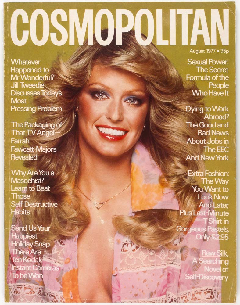 FARRAH FAWCETT David Hockney KRIS KRISTOFFERSON Cosmopolitan Aug 1977