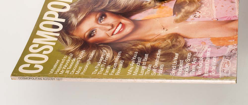 FARRAH FAWCETT David Hockney KRIS KRISTOFFERSON Cosmopolitan Aug 1977