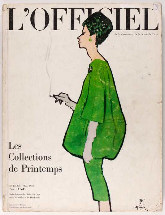 Christian Dior RENE GRUAU Nico HERMES L'OFFICIEL March 1960 Spring Collections