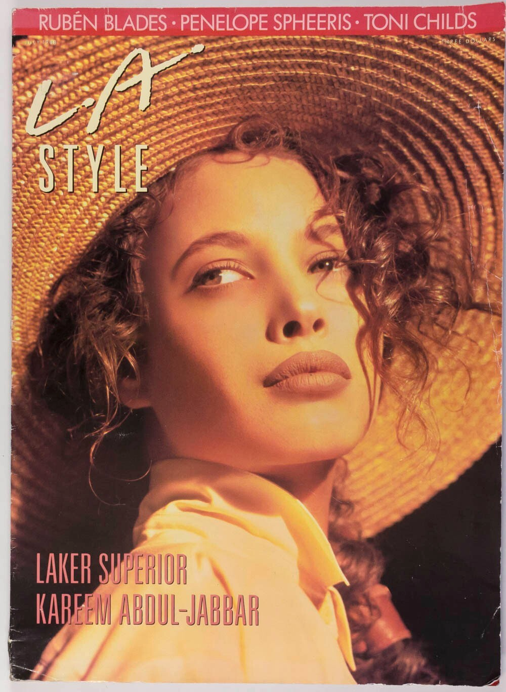 CHRISTY TURLINGTON Kareem Abdul-Jabbar RUBEN BLADES  LA Style magazine June 1998