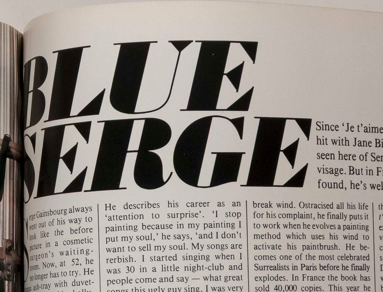 MARGAUX HEMINGWAY Bianca Jagger LADY TRYON Serge Gainsbourg TATLER February 1981