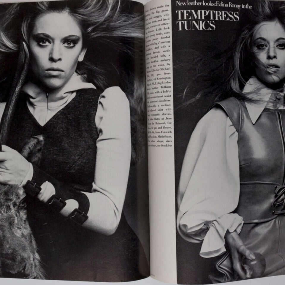 DONYALE LUNA Barbra Streisand MARISA BERENSON Cecil Beaton OSSIE CLARK vtg VOGUE