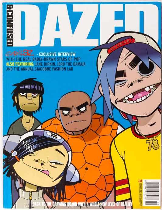 GORILLAZ Jamie Hewlett DAMON ALBARN Jeru DAZED & CONFUSED magazine January 2001