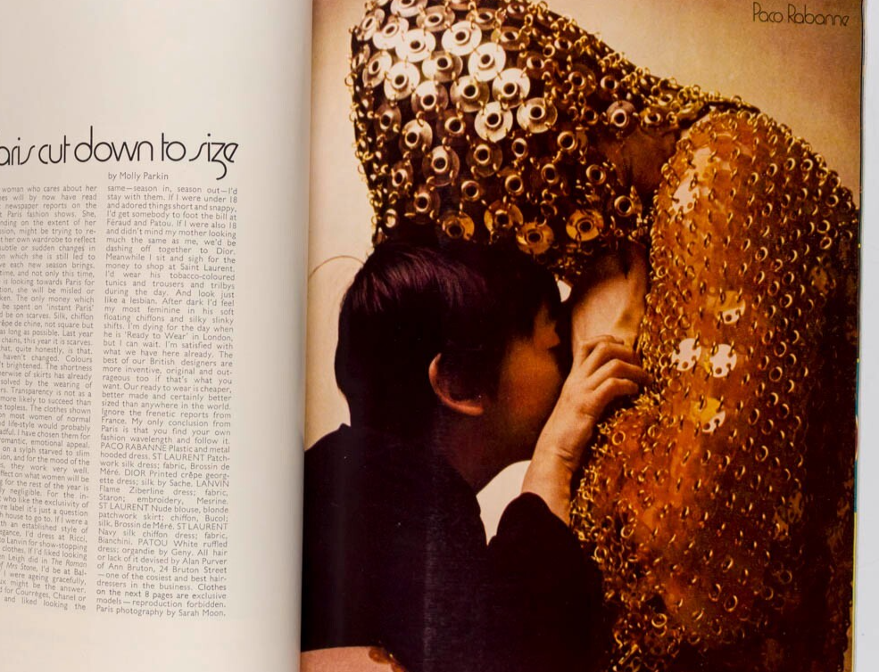 Sarah Moon QUANT Peccinotti HARPER'S BAZAAR March 1969 Kellie Wilson RABANNE vtg