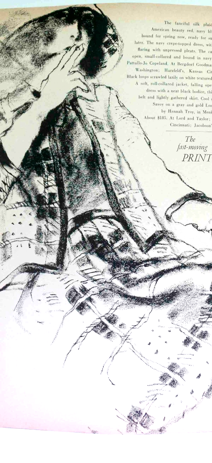 Donna Mitchell BOB RICHARDSON Antonio Lopez HARPER'S BAZAAR March 1965 Dubuffet