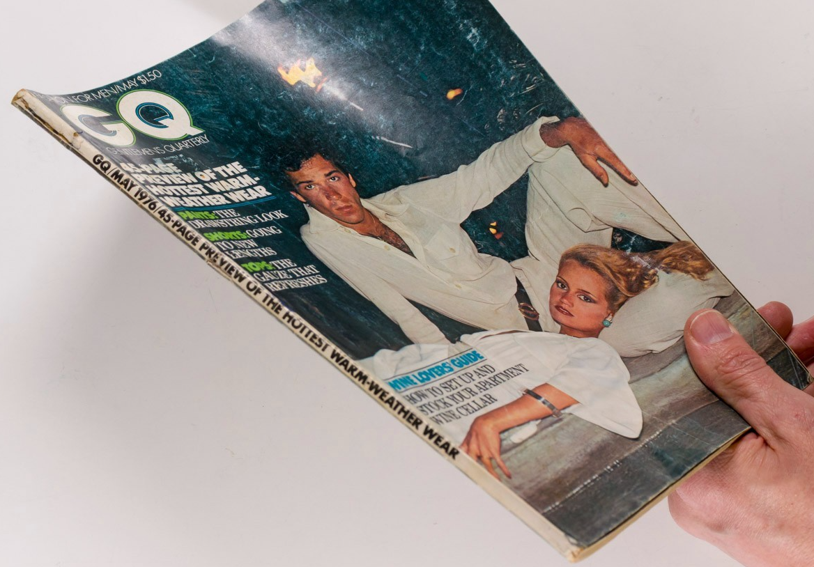 ALBERTO RIZZO Haiti SWIMWEAR Summer Fashion US GQ magazine May 1976 Shorts VTG