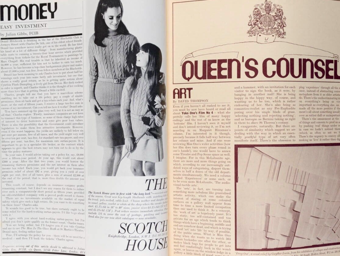 DONYALE LUNA Helmut MAUDIE Mark Palmer NIK Haskins QUEEN magazine September 1967
