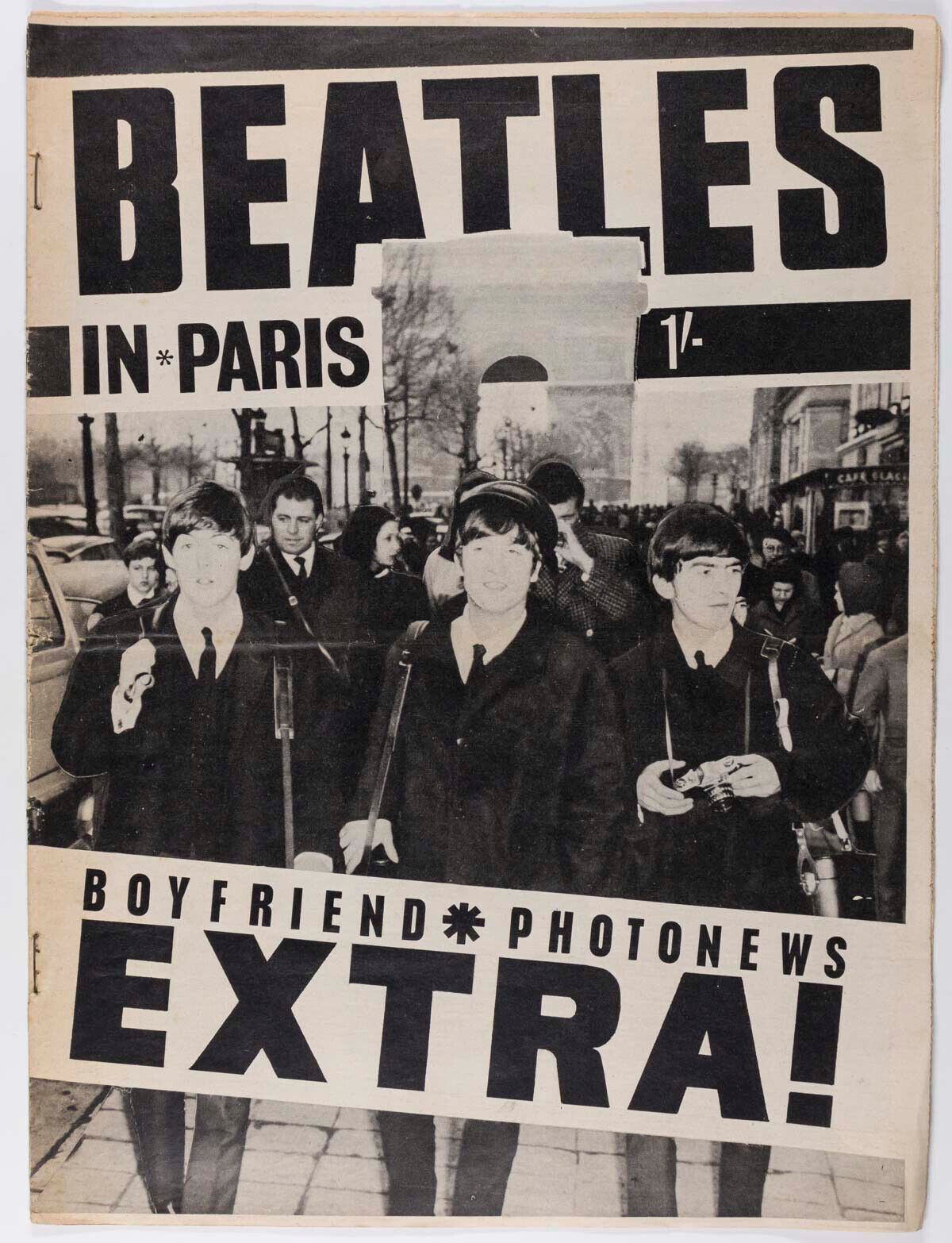 The BEATLES in PARIS Sylvie Vartan RARE Boyfriend Photo News EXTRA magazine 1964