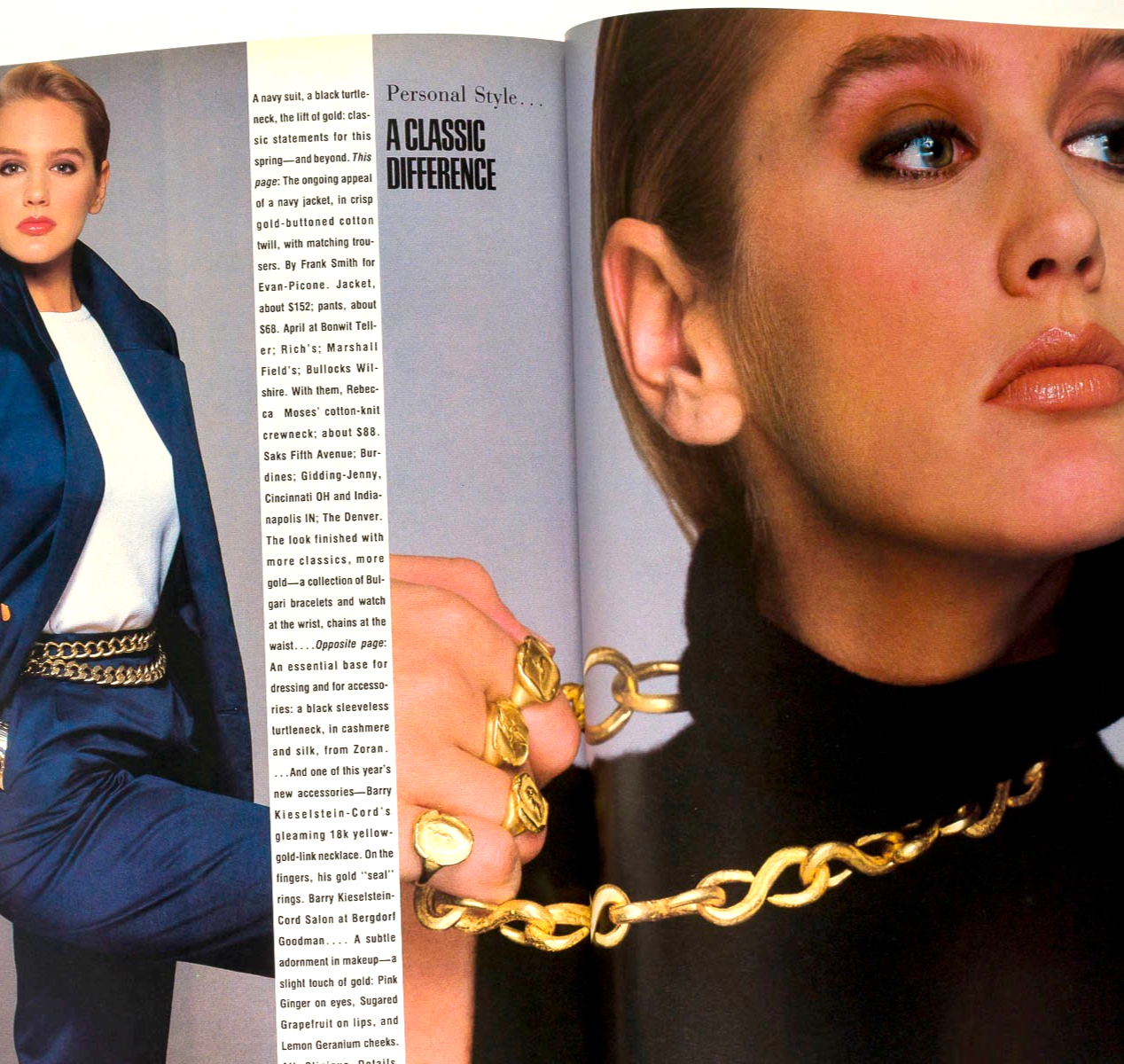 Alexa CHRISTY TURLINGTON Catherine Oxenberg US OGUE March 1986 Tatjana Patitz