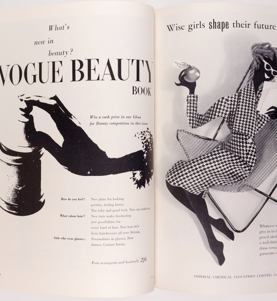 Mary Jane Russell VIVIEN LEIGH Marlene Dietrich VOGUE 1955 November NOEL COWARD