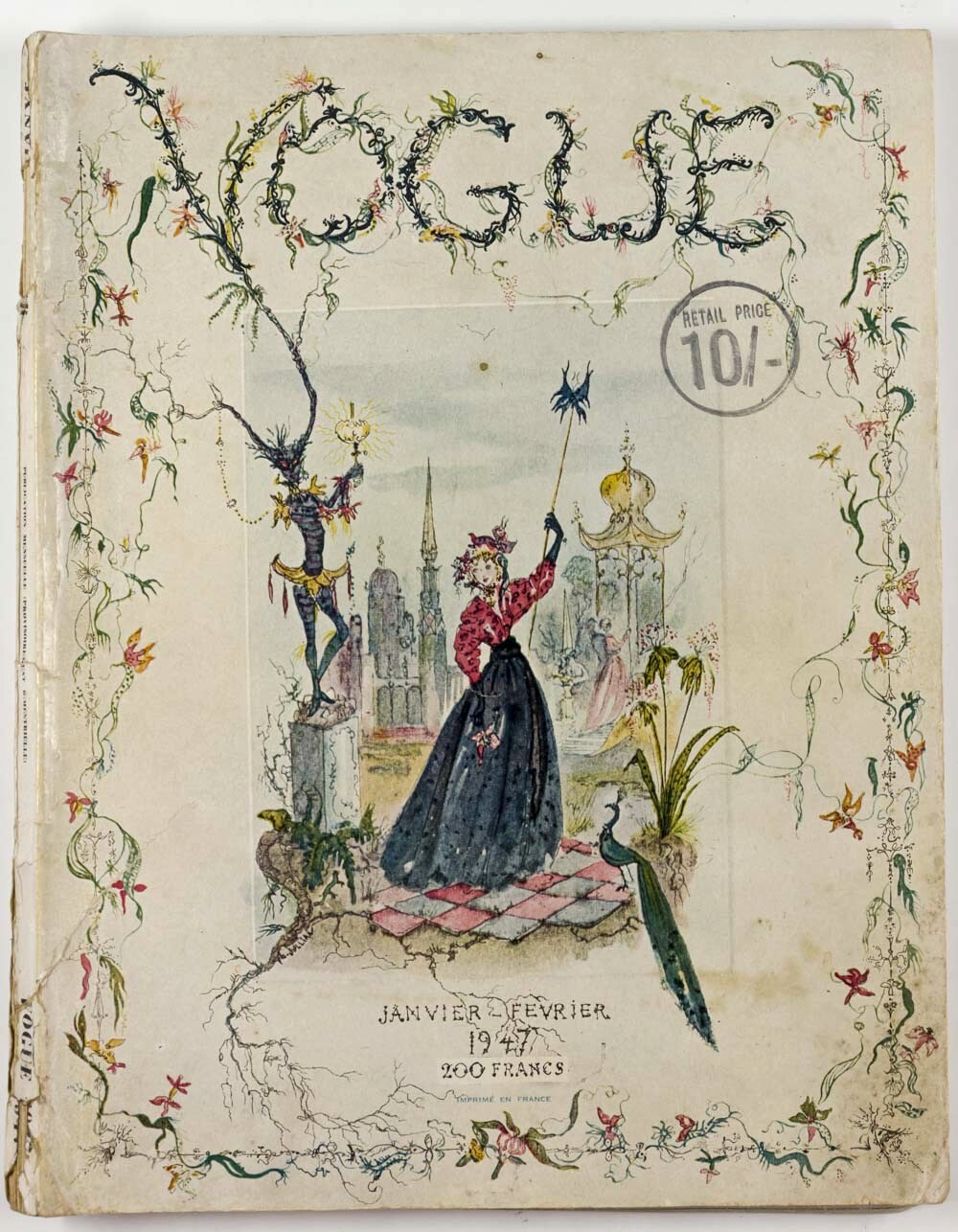 Philippe Jullian EDITH PIAF Laurence Olivier VOGUE January 1947 Balenciaga HORST