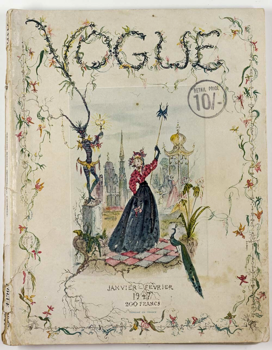 Philippe Jullian EDITH PIAF Laurence Olivier VOGUE January 1947 Balenciaga HORST