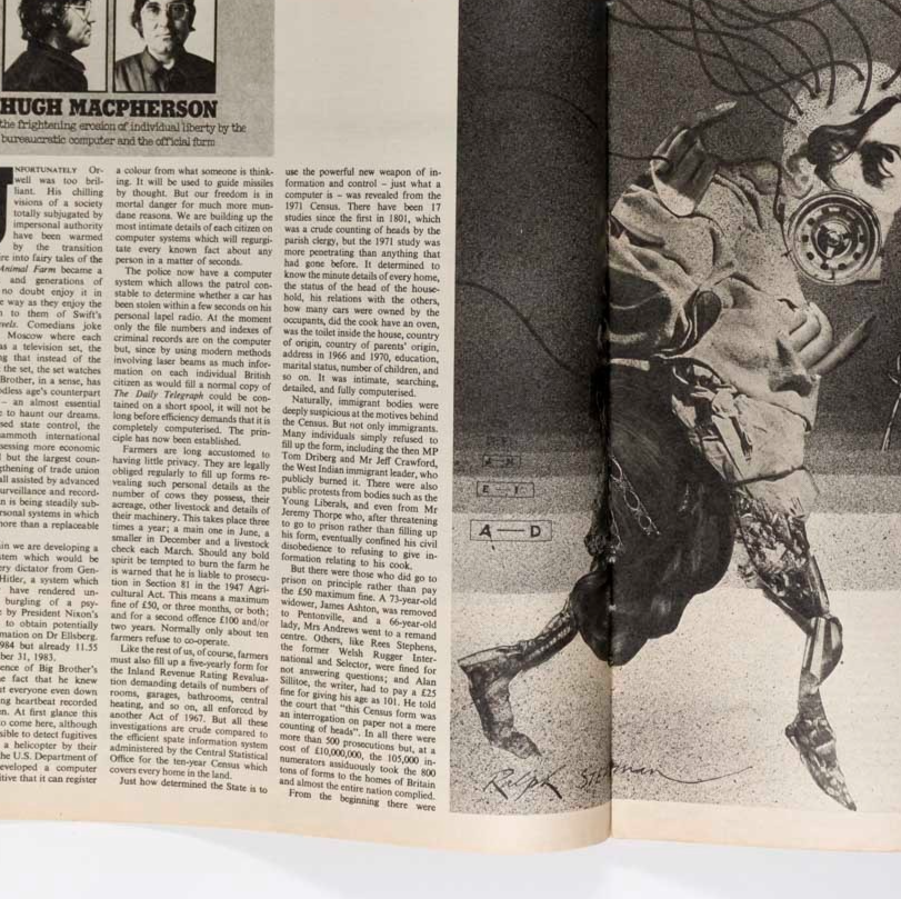 George Orwell 1984 Ralph Steadman TELEGRAPH September 20 1974 James Cameron UK