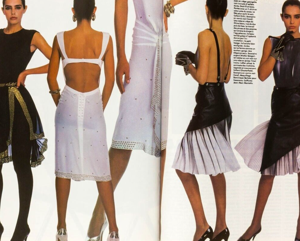 Catherine Oxenberg HANS FEURER Azzedine Alaia SACHA VAN DORSSEN vtg MARIE CLAIRE