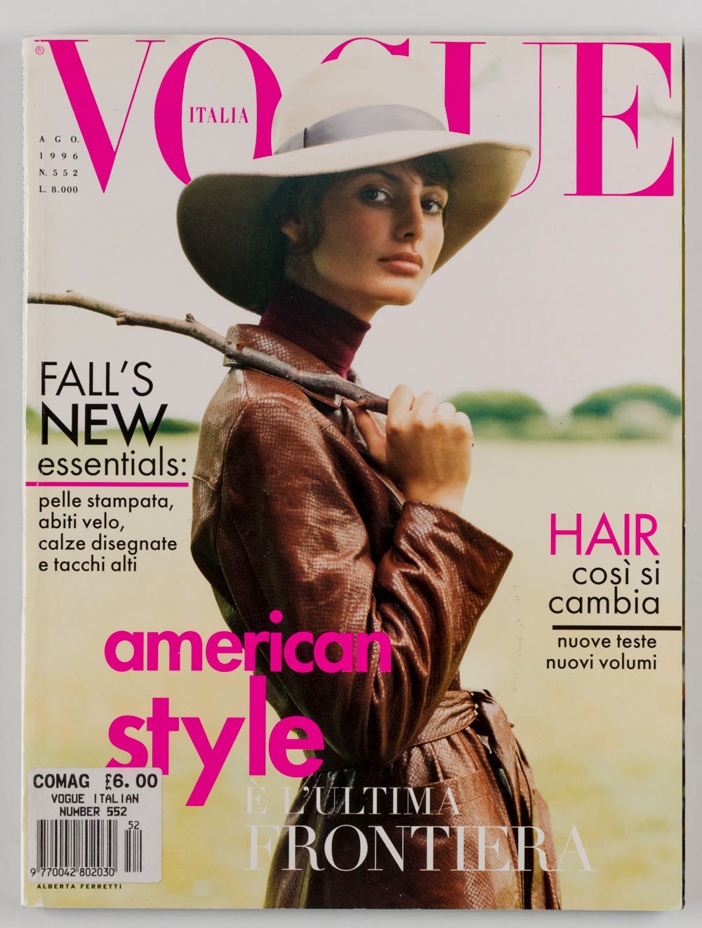 ELSA BENITEZ Cindy Crawford KYLIE MINOGUE Vogue Italia August 1996 HAIR Fall 552