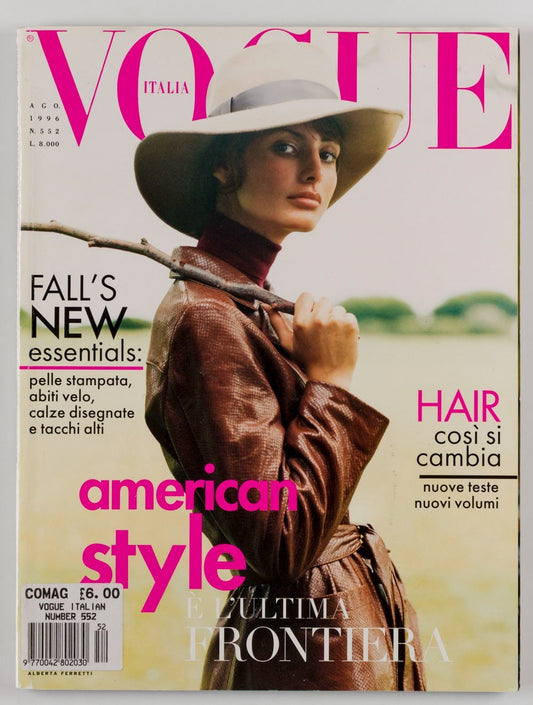 ELSA BENITEZ Cindy Crawford KYLIE MINOGUE Vogue Italia August 1996 HAIR Fall 552