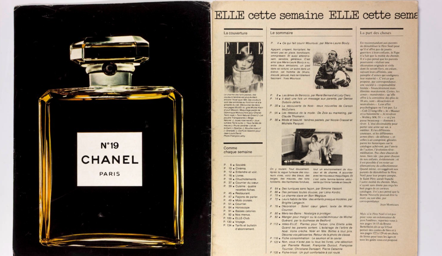 SARITA OJEDA Yves Mourousi JEANLOUP SIEFF Elle 13 December 1976 CARSON MCCULLERS