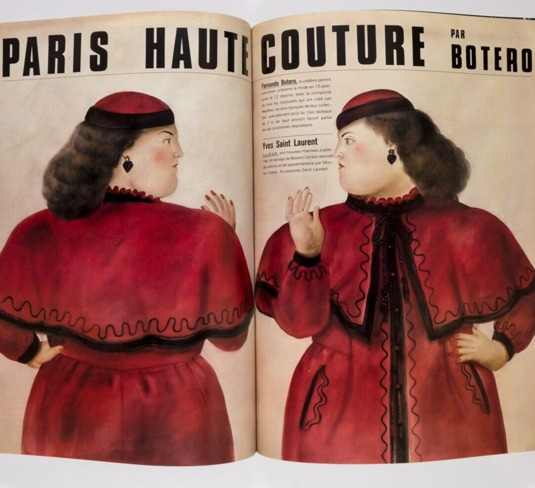 Couture GUY BOURDIN Horst HELMUT NEWTON Iman RODIN Botero YSL vtg Paris Vogue 81