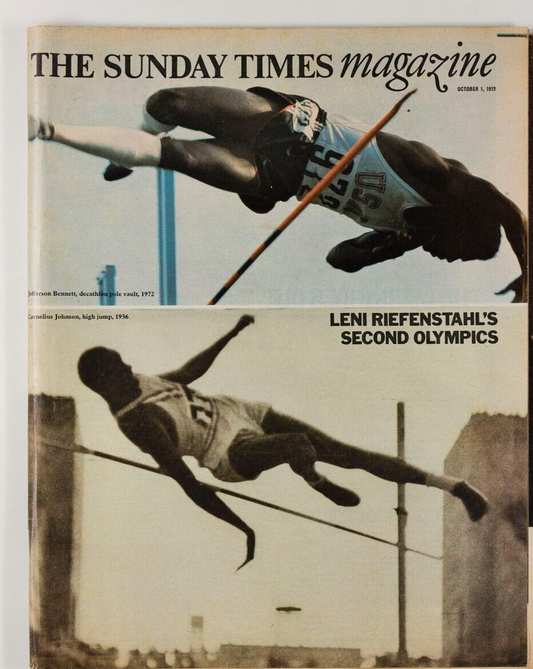 Leni Riefenstahl MUNICH OLYMPICS Lauren Bacall NANCY ASTOR Sunday Times magazine