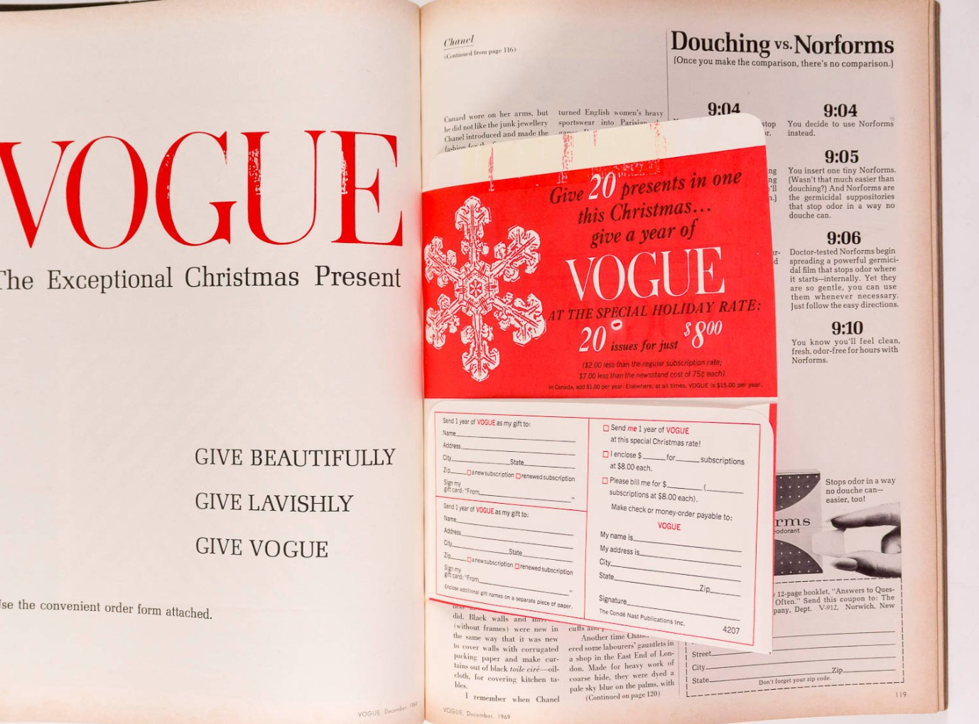 Courreges HENRY CLARKE Katharine Hepburn STACY KEACH Iran VOGUE December 1969