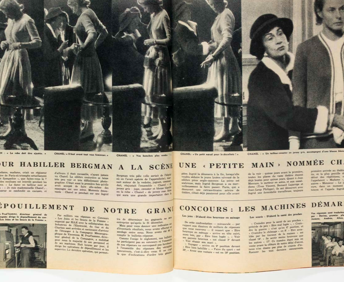 BRIGITTE BARDOT Coco Chanel INGRID BERGMAN Elle December 1956 DAPHNE DU MAURIER
