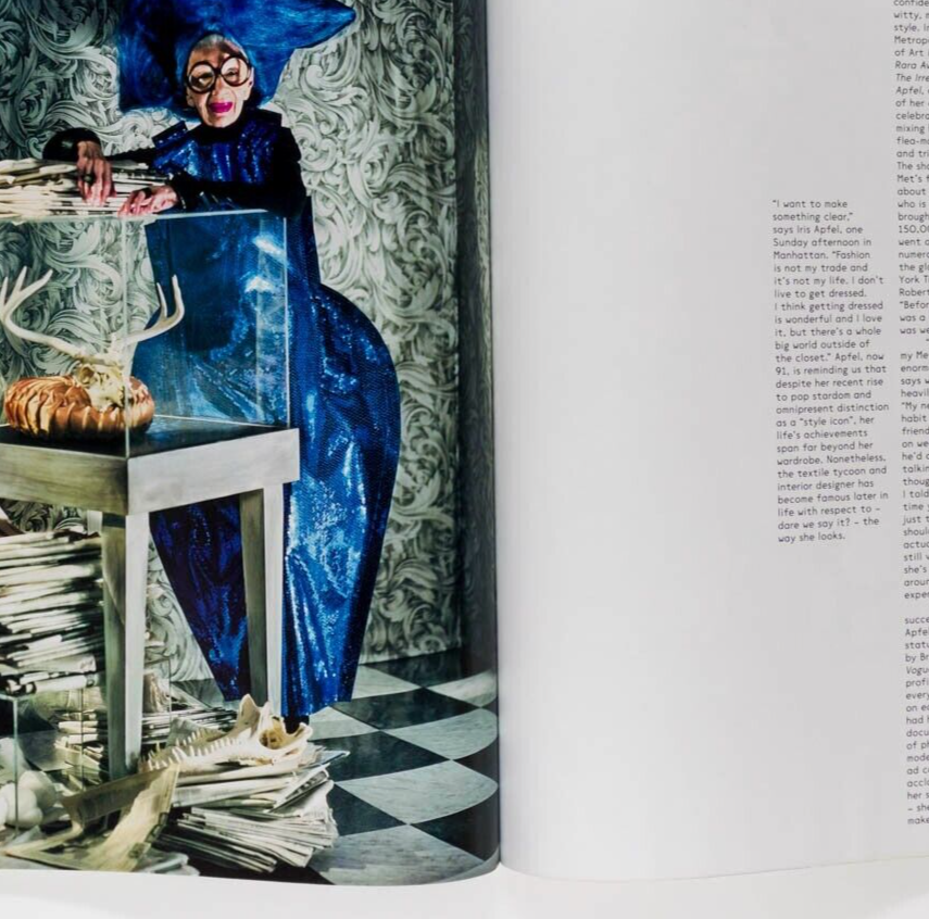 Iris Apfel LINDER STERLING Sophie Calle ISSUE DAZED & CONFUSED Nov 2012 Beck ART