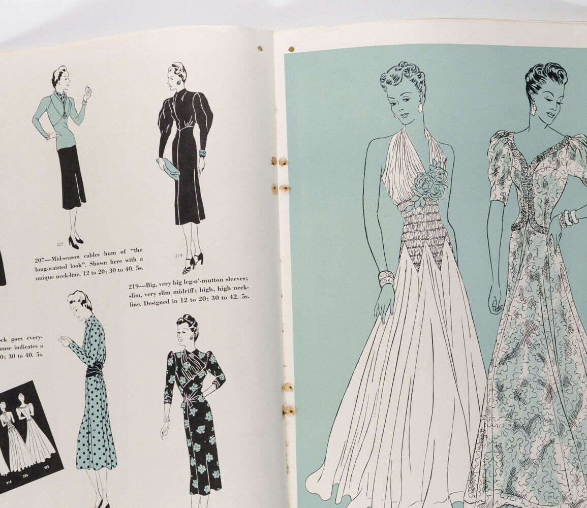 VOGUE PATTERN BOOK magazine 250 Dress Resort Couture designs MARCH 1939 WW2 30s