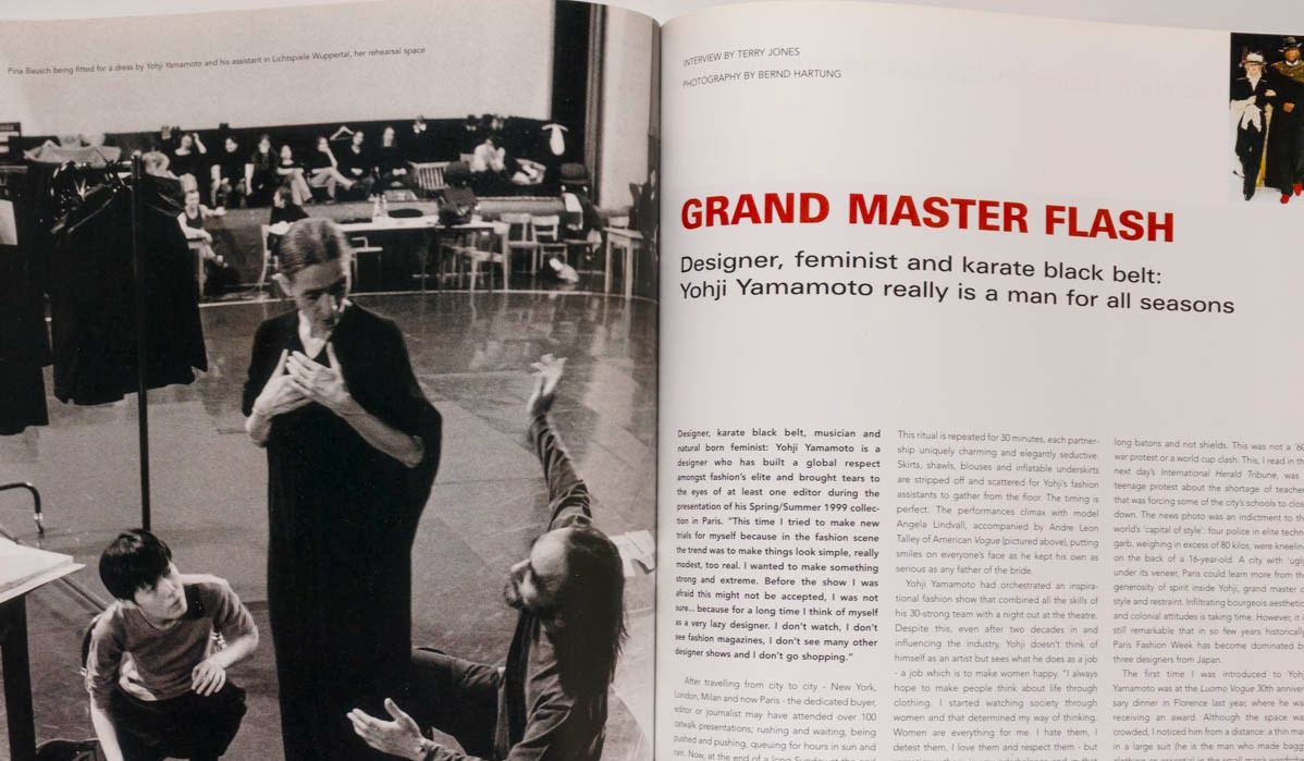 Amber Valletta KIRSTEN OWEN Adriana Lima i-D March 1999 Pina Bausch YAMAMOTO Raf