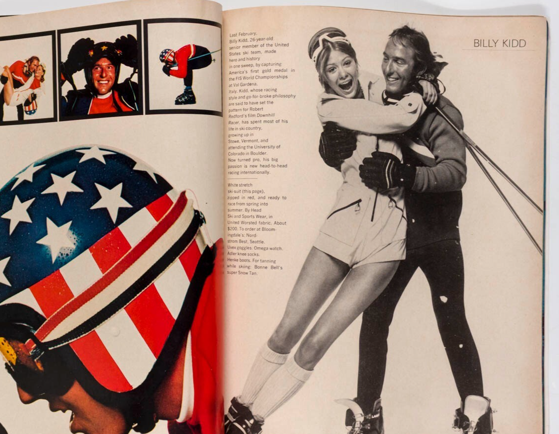 LAUREN HUTTON Art Shamsky ARTHUR ASHE Harper's Bazaar May 1970 Mark Spitz RIZZO