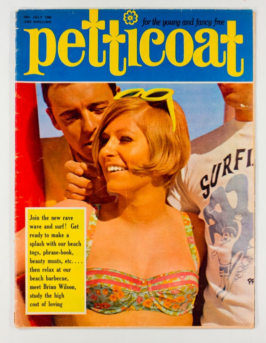 Brian Wilson BEACH BOYS Surfing CILLA BLACK Petticoat magazine 16 July 1966 Surf